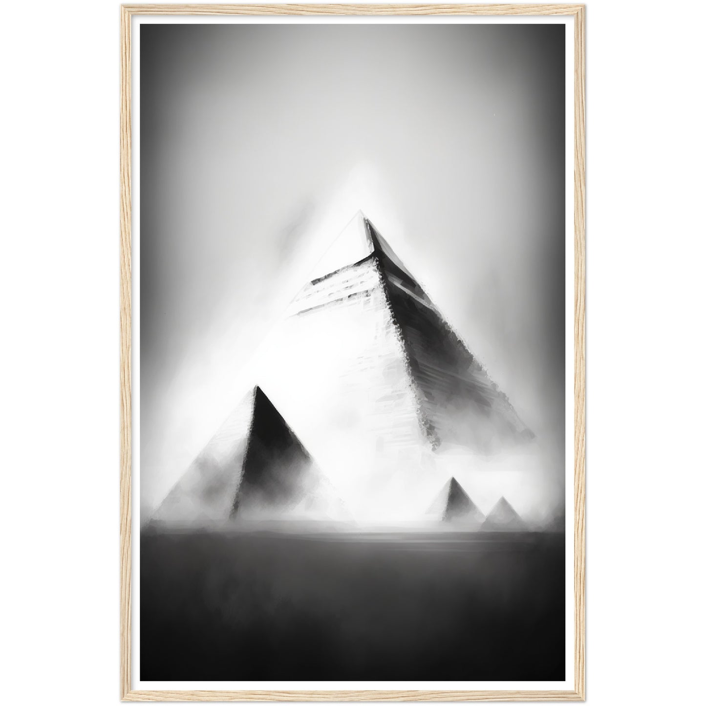 Giza's Monochromatic Wonder Wall Art Print