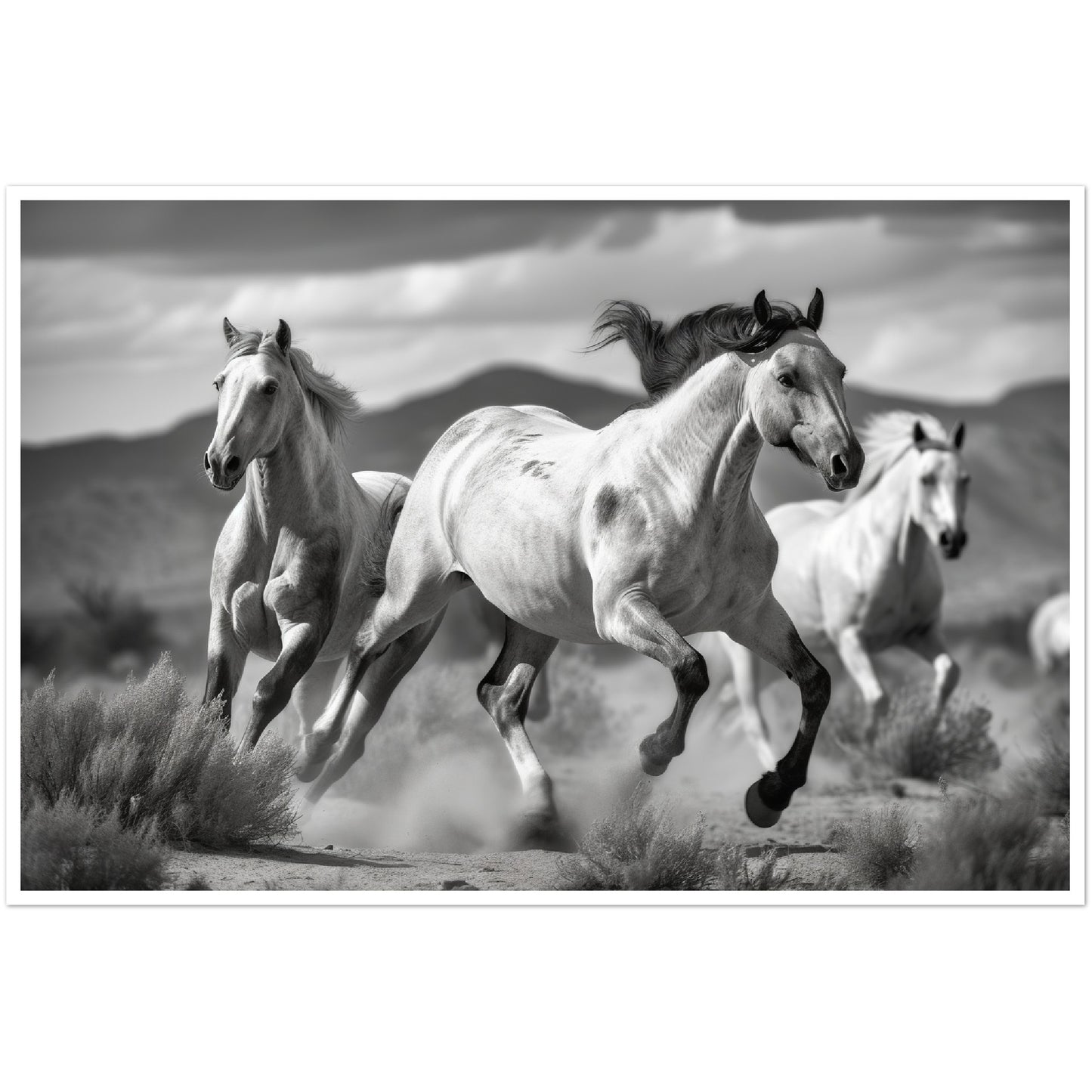 Thundering Horse Hooves Wall Art Print