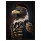 Eagle Wearing Air Force Uniform - Eagle Portraiture Wall Art Print