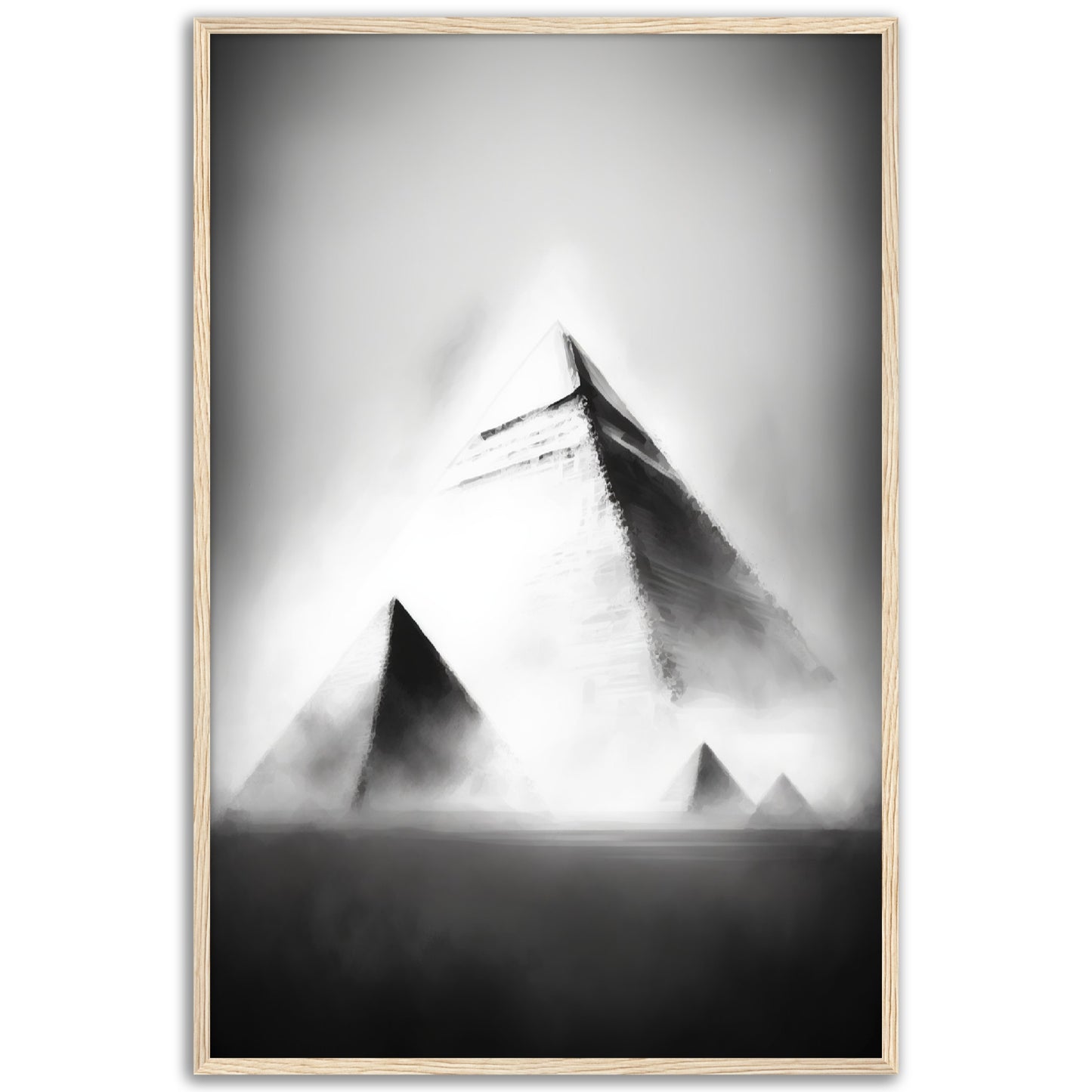 Giza's Monochromatic Wonder Wall Art Print