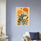 Marigold Minimalist Flower Bloom Wall Art Print