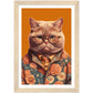 Trendy British Shorthair Cat Illustration Wall Art Print