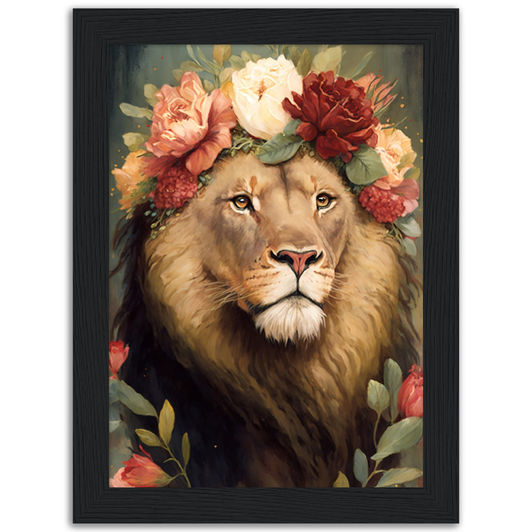 Regency Era Flower Crowned Majestic Lion