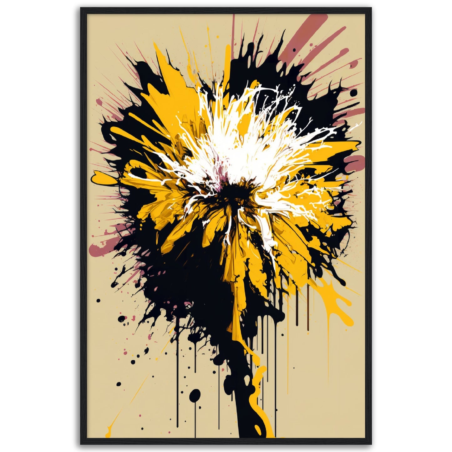 Chrysanthemum Floral Chaos Abstract Flower Wall Art Print