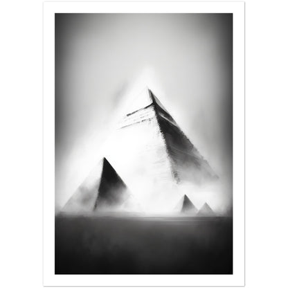 Giza's Monochromatic Wonder Wall Art Print