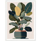 Trendy Rubber Plant Wall Art Print