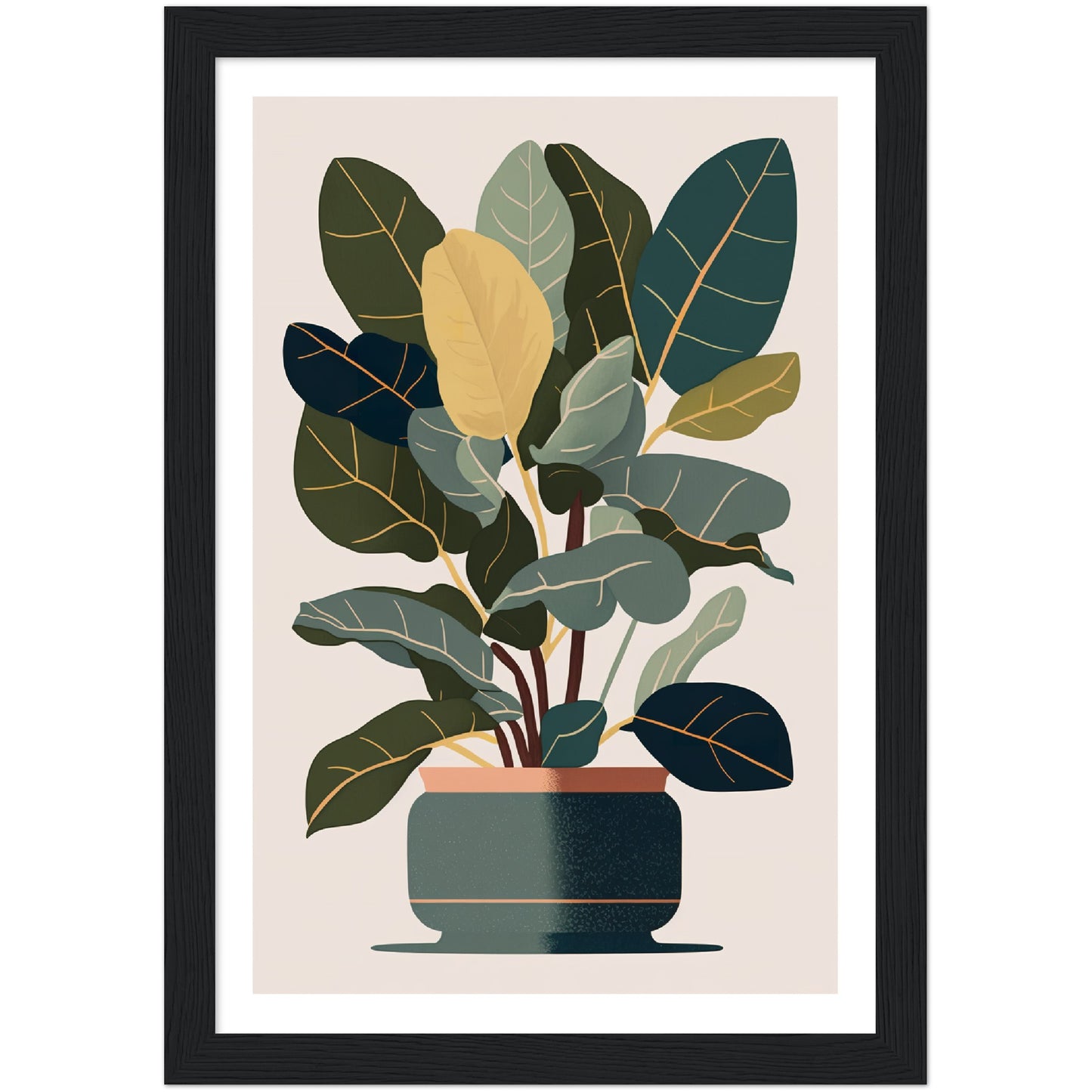 Trendy Rubber Plant Wall Art Print