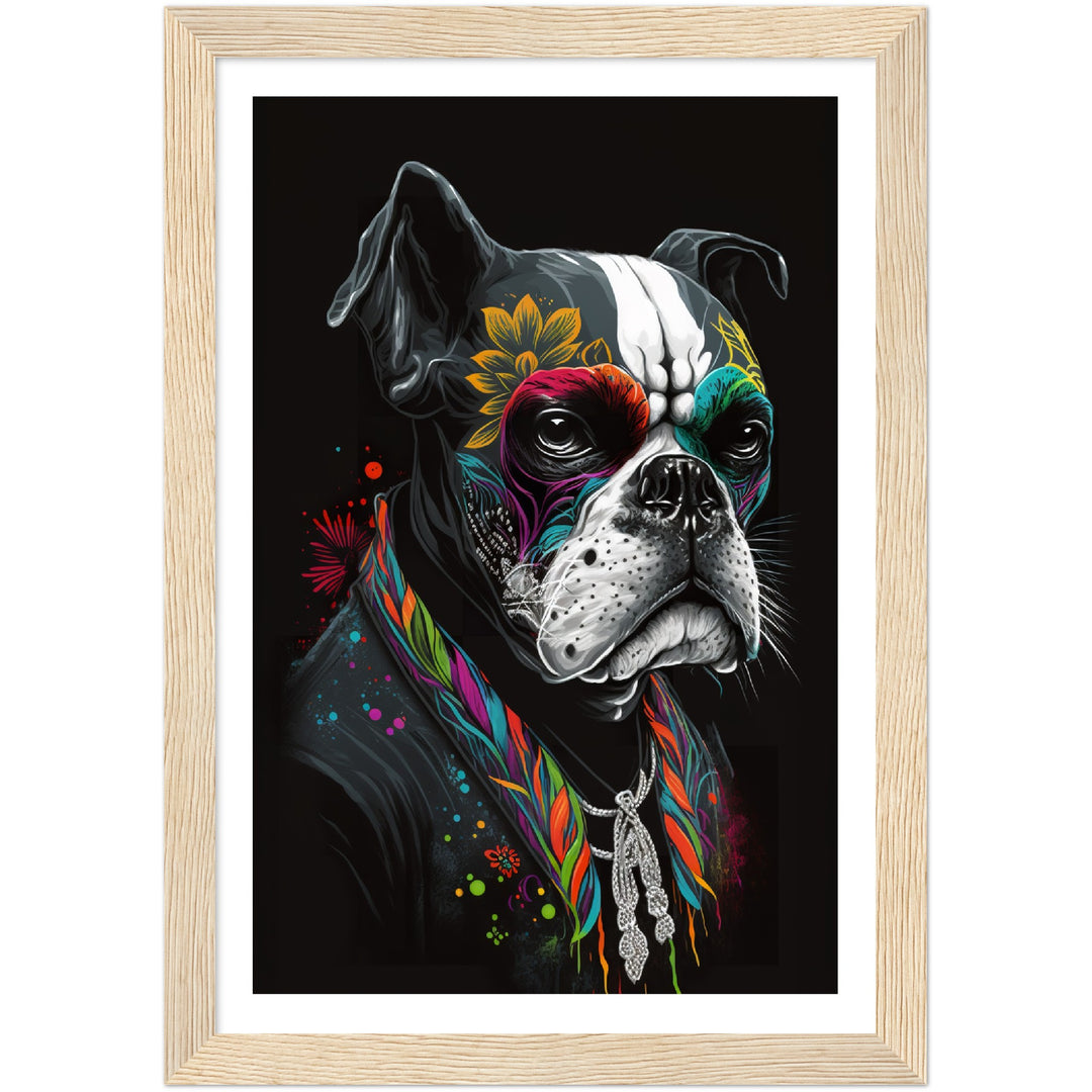 French Bulldog Day of the Dead Wall Art Print