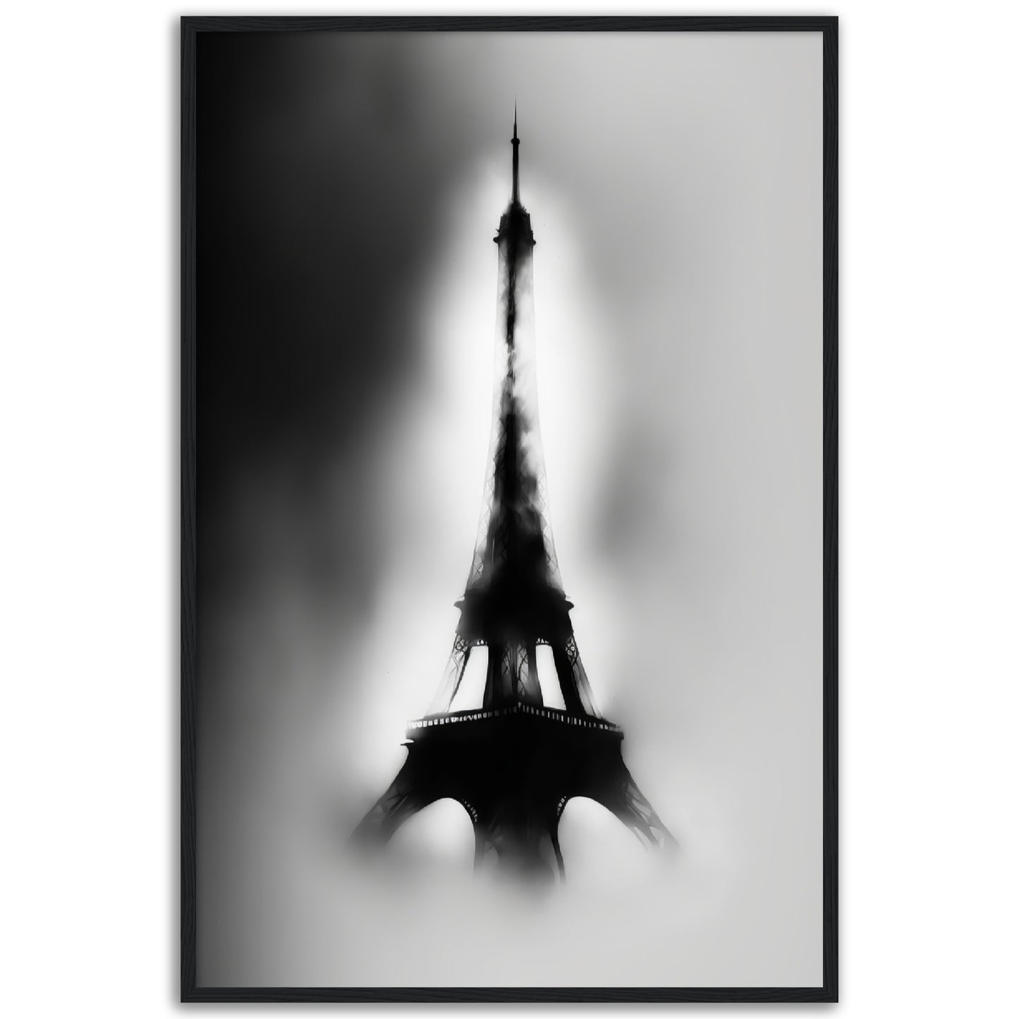 Modernist Eiffel Tower Noir Wall Art Print