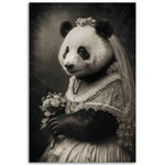 Load image into Gallery viewer, Panda Bride Victorian Portraiture Wall Art Print