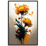 Load image into Gallery viewer, Floral Marigold Madness Abstract Flower Wall Art Print
