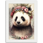 Load image into Gallery viewer, Panda Queen Regency Floral Wall Art Print