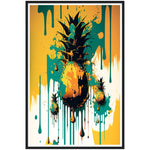 Load image into Gallery viewer, Pineapple Abstract Drip Painting Wall Art Print
