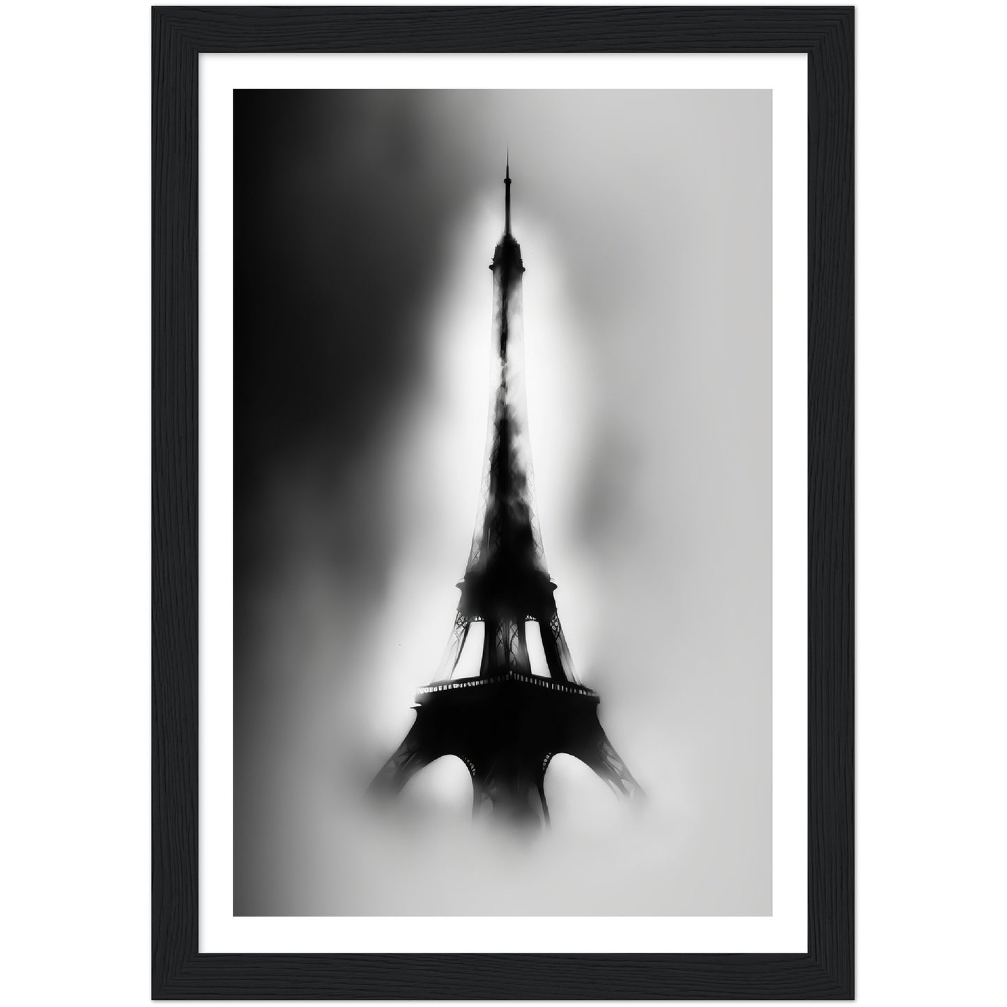 Modernist Eiffel Tower Noir Wall Art Print