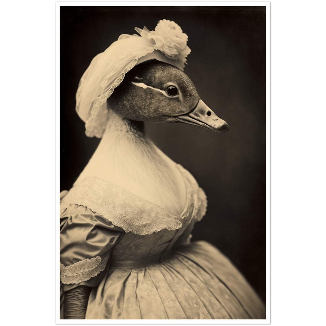 Quack-tastic Duck Bride Wall Art Print