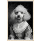 Poodle Bride Victorian Animal Portraiture Wall Art Print