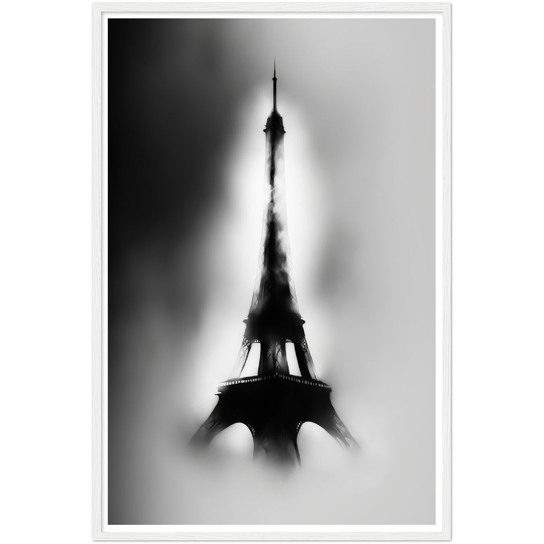 Modernist Eiffel Tower Noir Wall Art Print