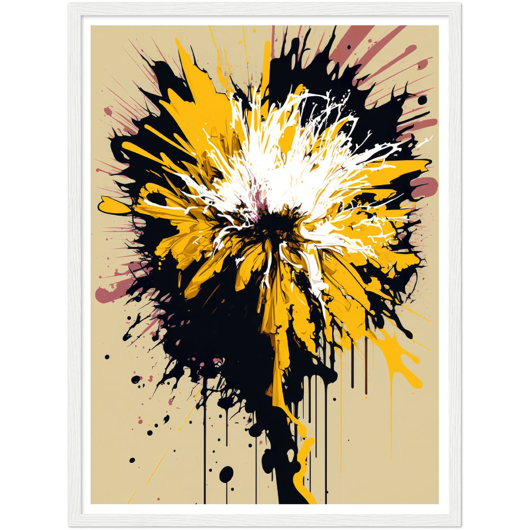 Chrysanthemum Floral Chaos Abstract Flower Wall Art Print