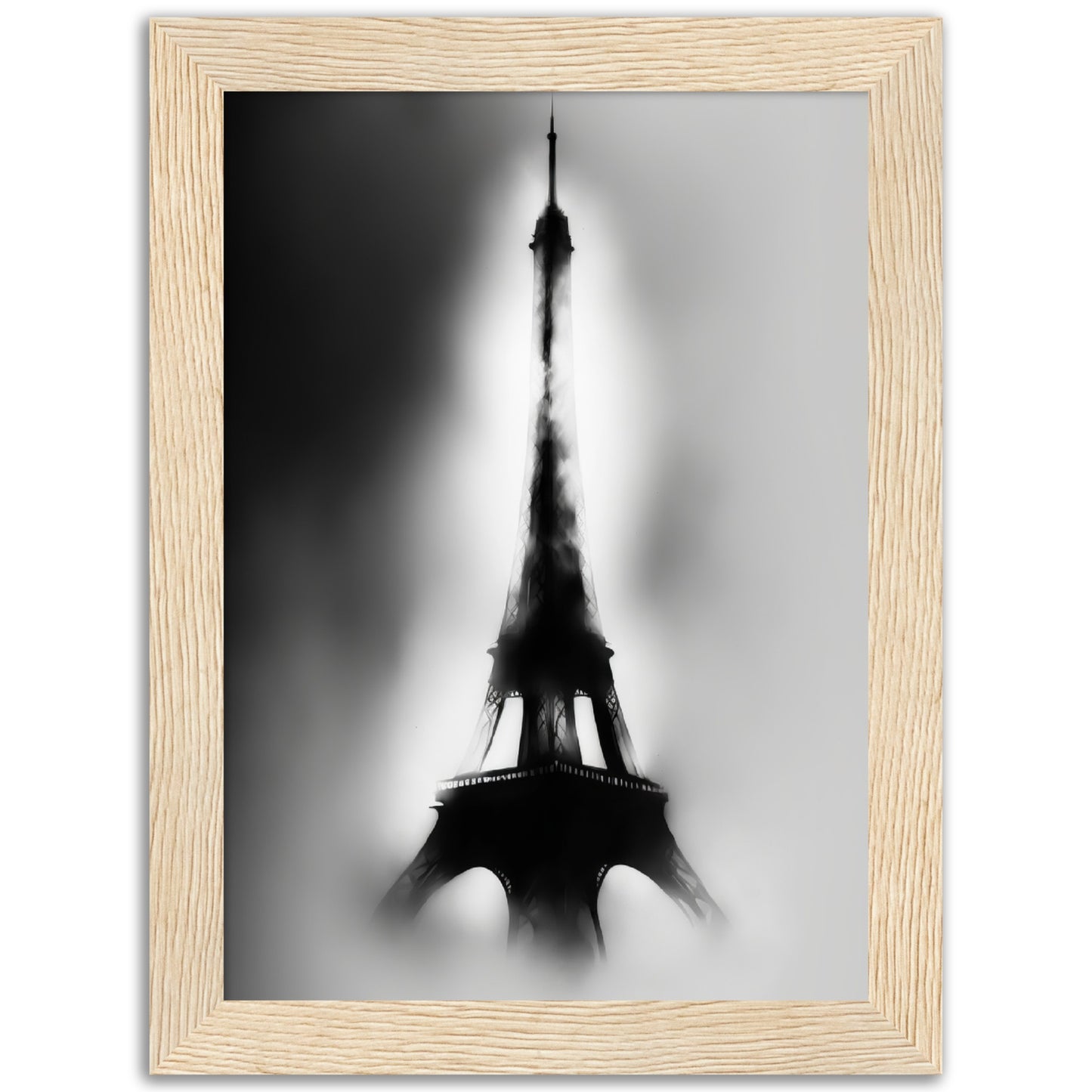 Modernist Eiffel Tower Noir Wall Art Print