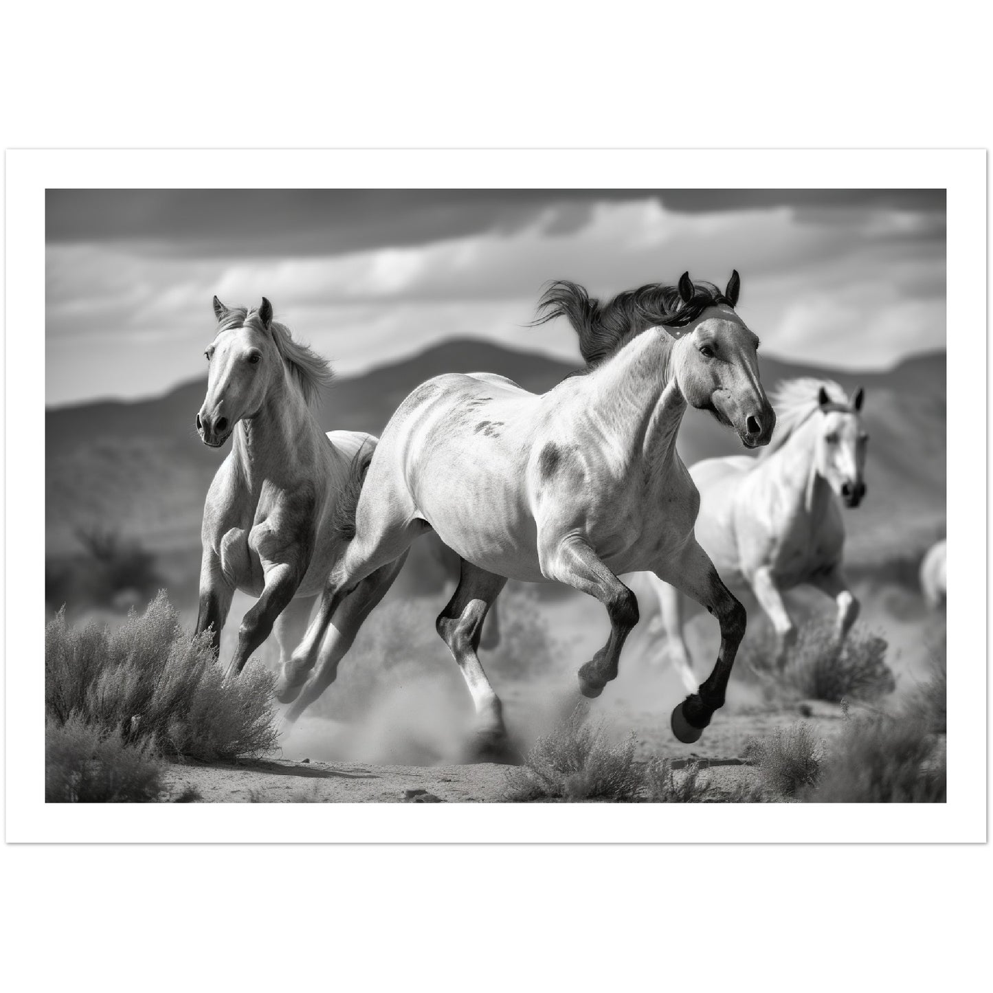 Thundering Horse Hooves Wall Art Print