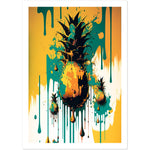 Load image into Gallery viewer, Pineapple Abstract Drip Painting Wall Art Print