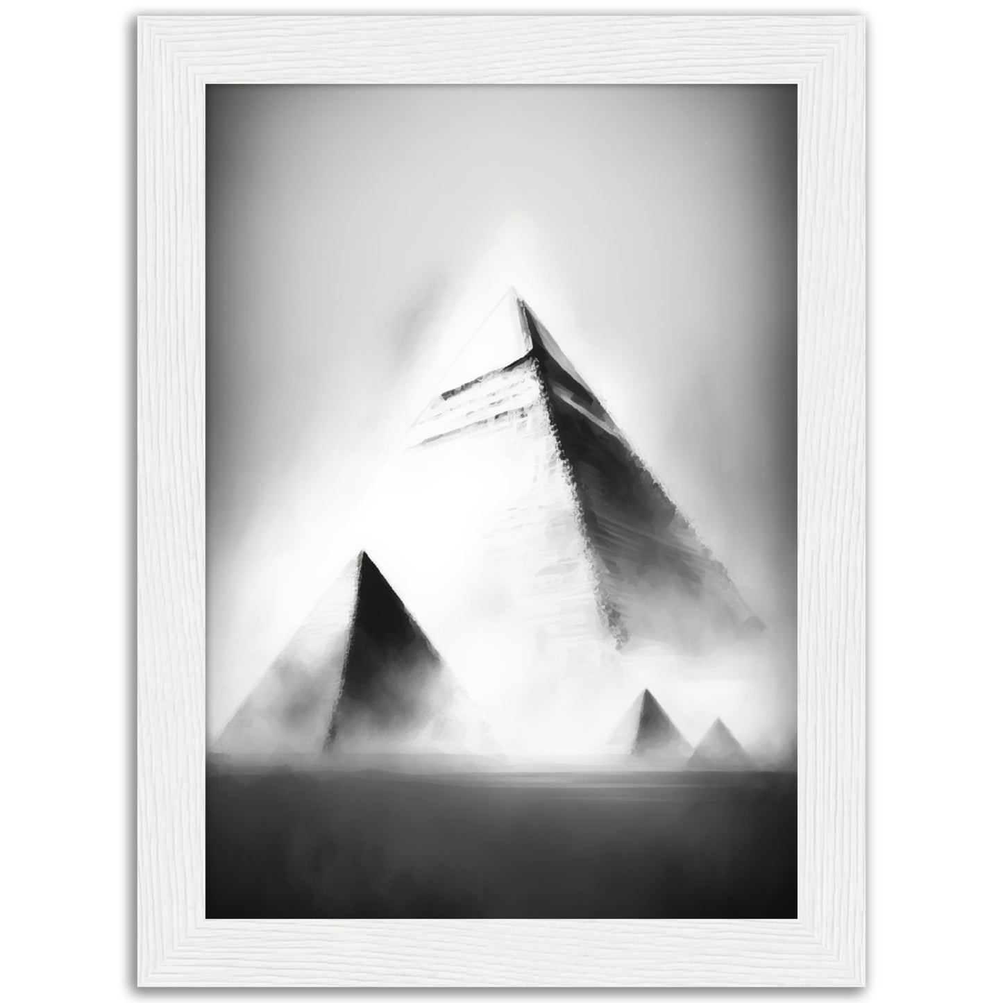 Giza's Monochromatic Wonder Wall Art Print