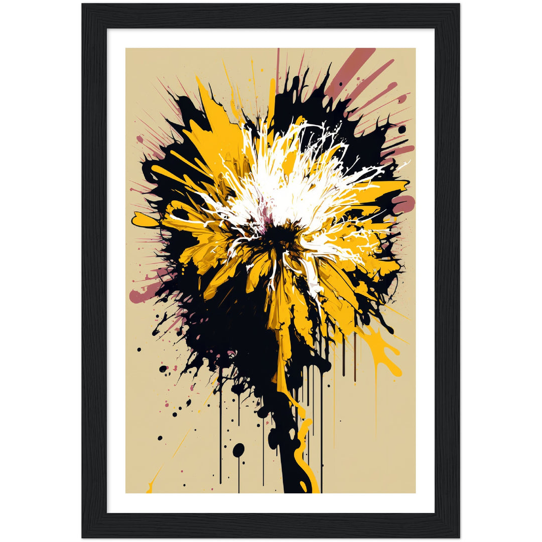 Chrysanthemum Floral Chaos Abstract Flower Wall Art Print