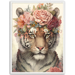 Load image into Gallery viewer, Tiger Queen Floral Regency Wall Art Print