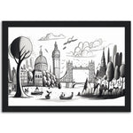 Load image into Gallery viewer, London&#39;s Vibrant Landscape Sketch Wall Art Print
