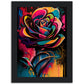 Electric Rose Abstract Flower Wall Art Print