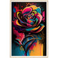 Electric Rose Abstract Flower Wall Art Print