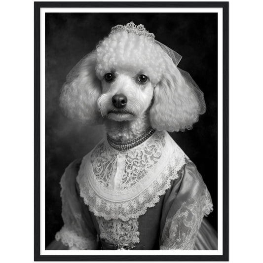 Poodle Bride Victorian Animal Portraiture Wall Art Print