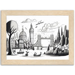 Load image into Gallery viewer, London&#39;s Vibrant Landscape Sketch Wall Art Print
