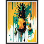 Load image into Gallery viewer, Pineapple Abstract Drip Painting Wall Art Print
