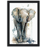 Load image into Gallery viewer, Baby Elephant Painting Wall Art Print