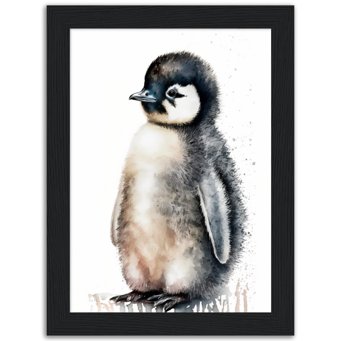 Penguin Fluffy Pal Nursery Wall Art Print