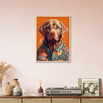 Load image into Gallery viewer, Floral Trendy Labrador Dog Wall Art Print
