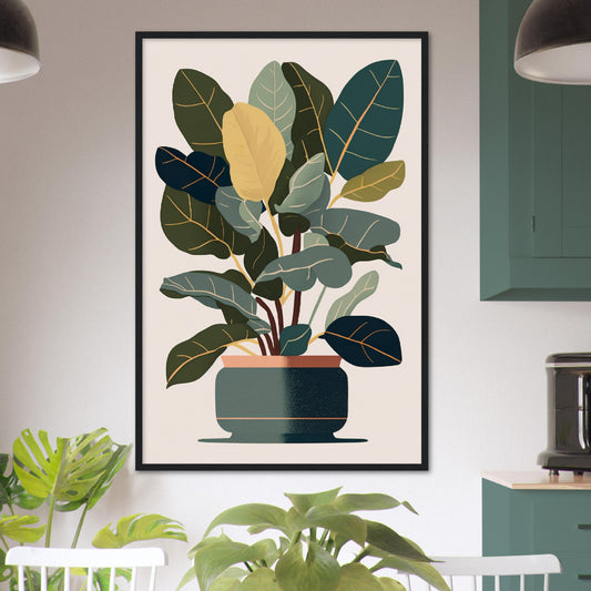 Trendy Rubber Plant Wall Art Print