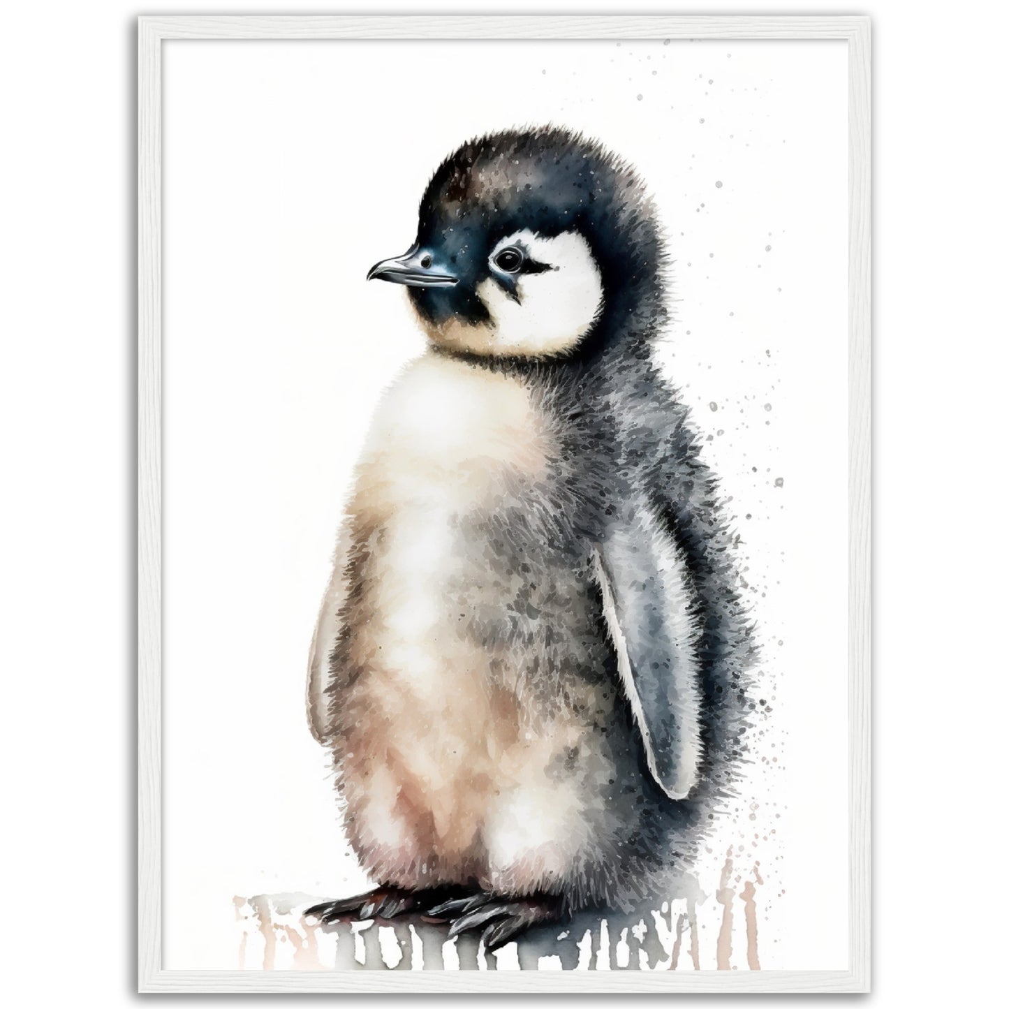 Penguin Fluffy Pal Nursery Wall Art Print