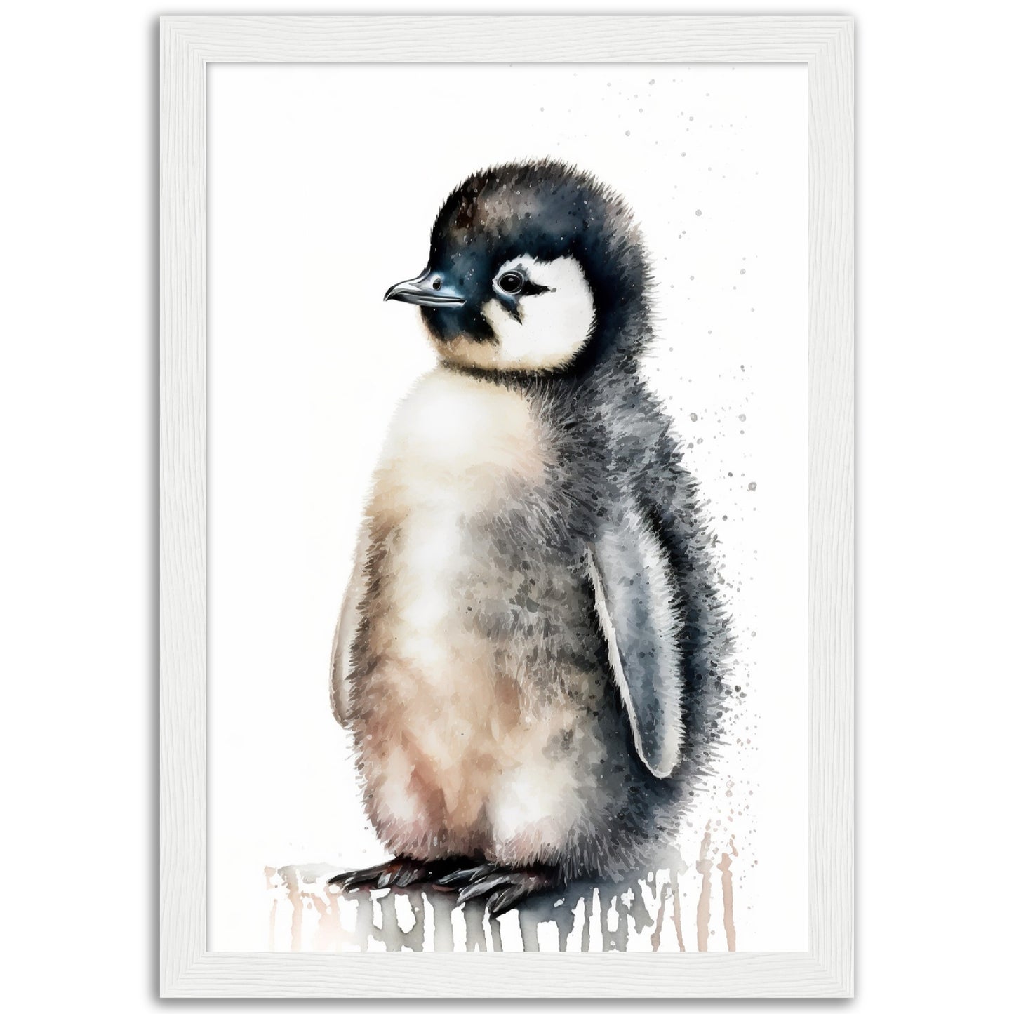 Penguin Fluffy Pal Nursery Wall Art Print