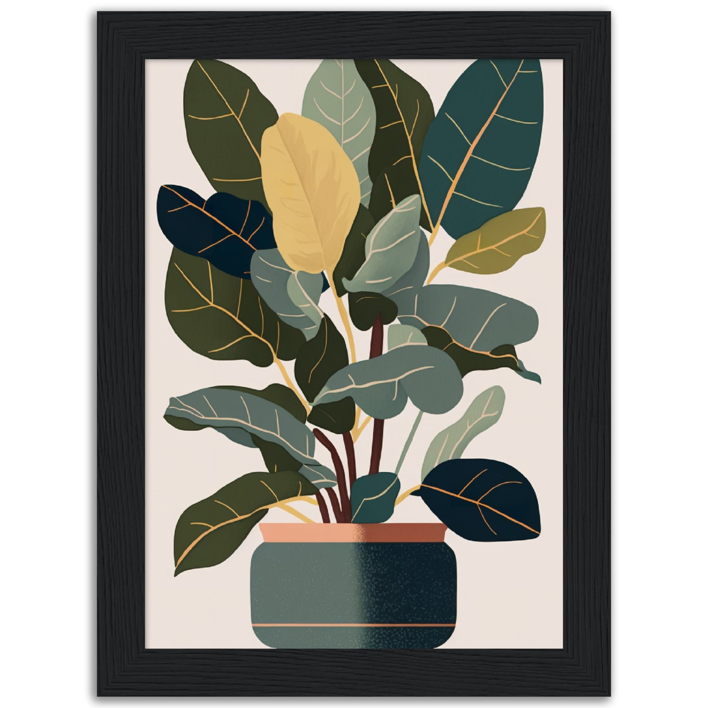 Trendy Rubber Plant Wall Art Print