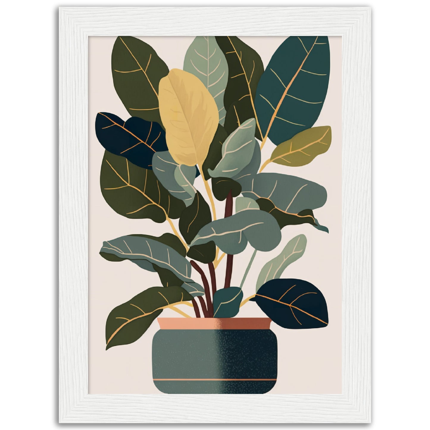 Trendy Rubber Plant Wall Art Print