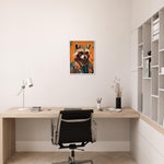 Load image into Gallery viewer, Floral Rascal Raccoon Illustration Wall Art Print
