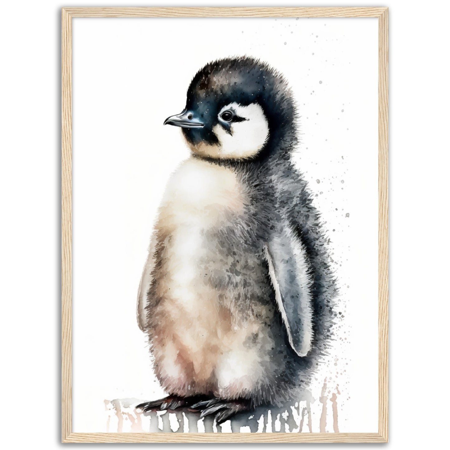 Penguin Fluffy Pal Nursery Wall Art Print