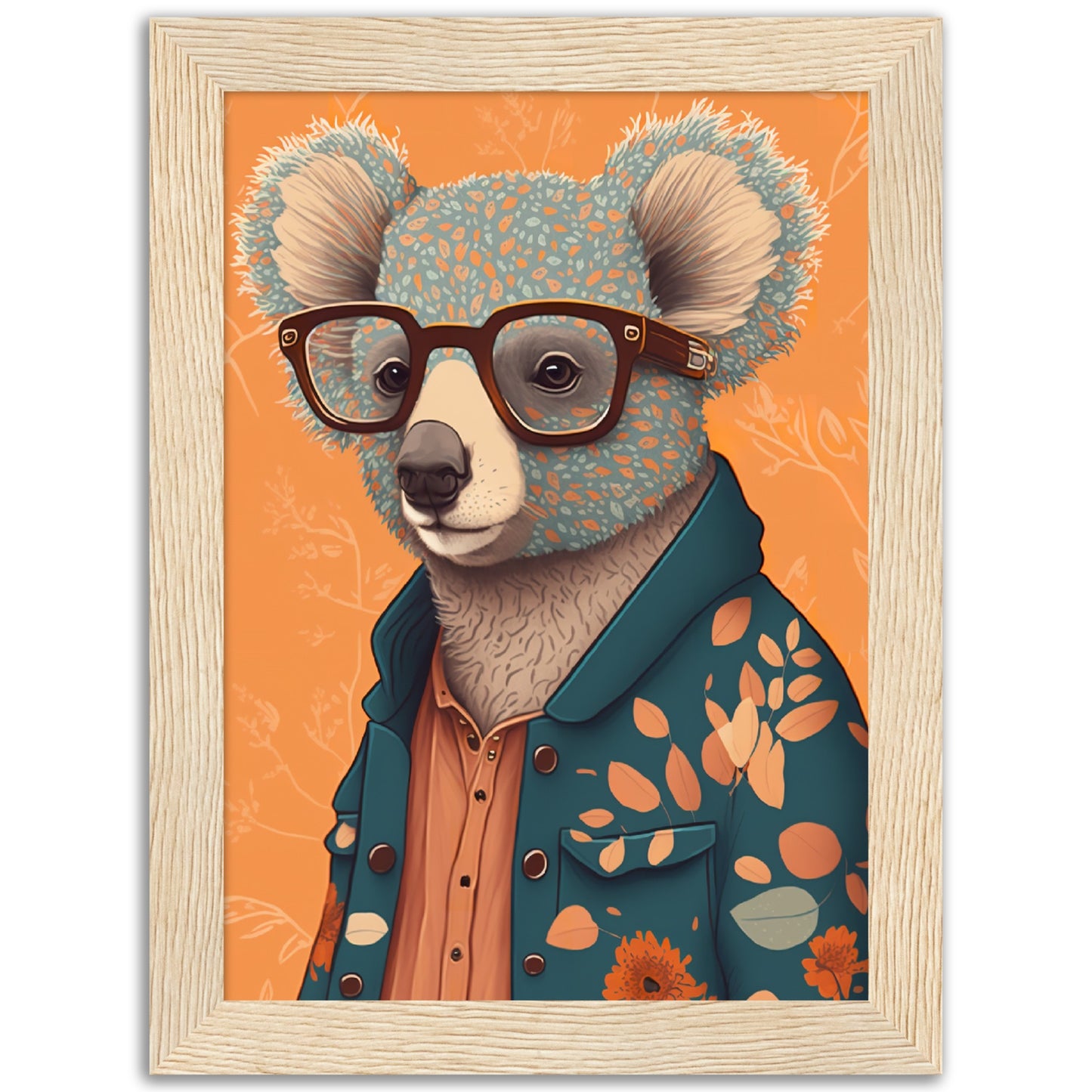 Trendy Koala Illustration Wall Art Print