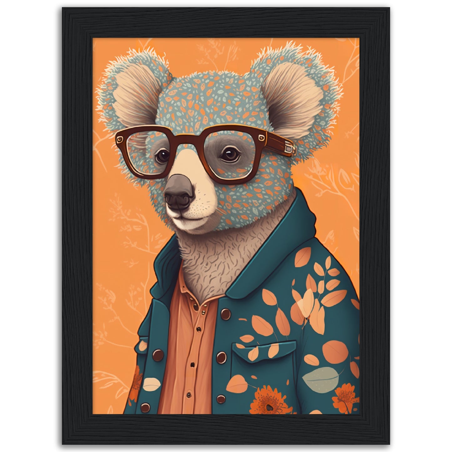 Trendy Koala Illustration Wall Art Print