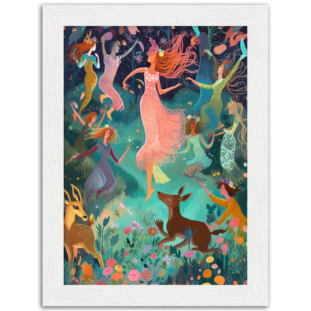 Wild Women Dancing in Nature Wall Art Print