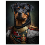 Load image into Gallery viewer, Military General Rottweiler Portraiture Wall Art Print