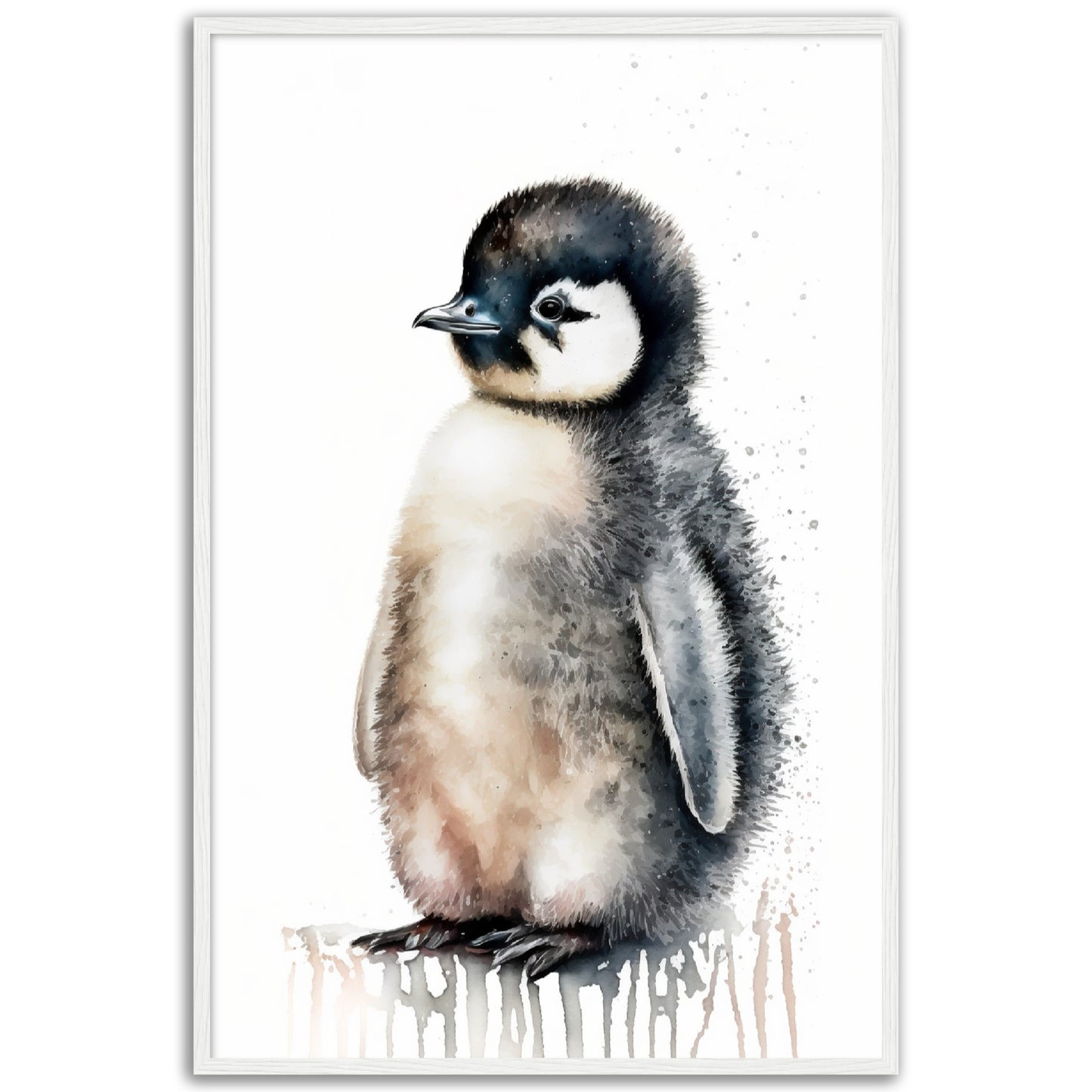 Penguin Fluffy Pal Nursery Wall Art Print