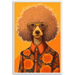 Load image into Gallery viewer, Poodle Chic Dog In Floral Shirt Wall Art Print
